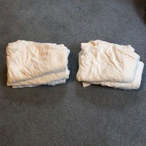 (6) Hanes Comfort Soft 100% Cotton White T-Shirts